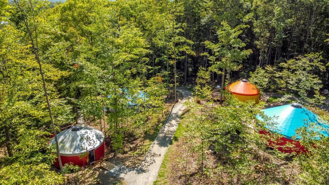 Yourtes Glamping Du Poisson Blanc Notre-Dame-du-Laus Buitenkant foto